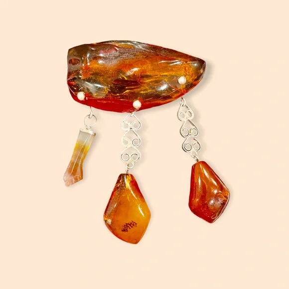 SPECTACULAR PIECE OF VINTAGE AMBER - Picture 3 of 16
